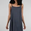 Online Evie Lou Knee-Length Cotton Slip, Navy