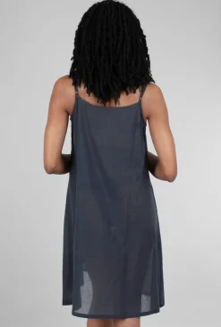 Online Evie Lou Knee-Length Cotton Slip, Navy