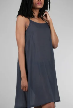 Online Evie Lou Knee-Length Cotton Slip, Navy