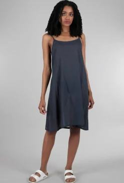 Online Evie Lou Knee-Length Cotton Slip, Navy