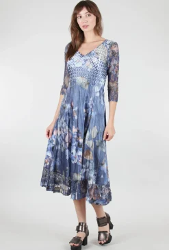 Discount Evie Lou Lace Sleeve Watercolor Dress, Blossom