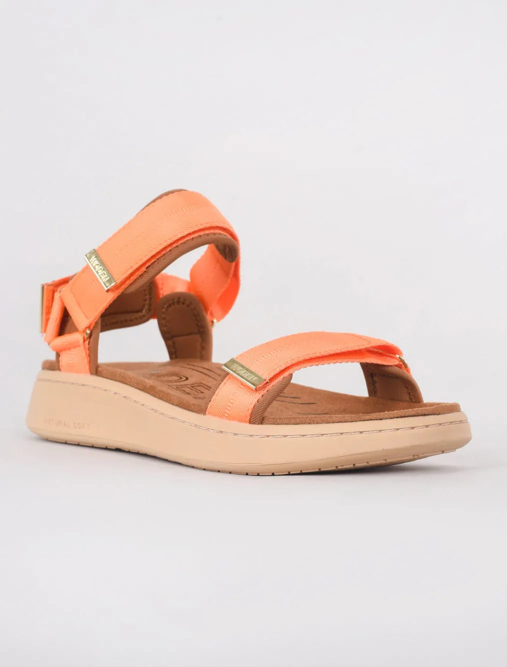 Best Evie Lou Line Textile Sandal, Tiger Orange