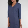 Online Evie Lou Linen Combo Collar Dress, Night Sky
