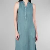 Online Evie Lou Linen Debra Dress, Salvia