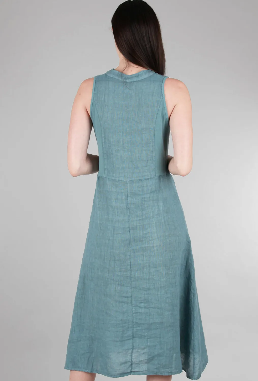 Online Evie Lou Linen Debra Dress, Salvia
