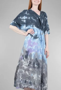 New Evie Lou Linen Hb Caftan, Lavender Squirt