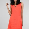 Best Evie Lou Linen Lauren Dress, Rosso Pepper