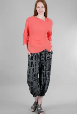 Online Evie Lou Linen Pleat Kate Top, Coral