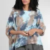 Cheap Evie Lou Linen Smoosh Dye Vee Top, Khaki
