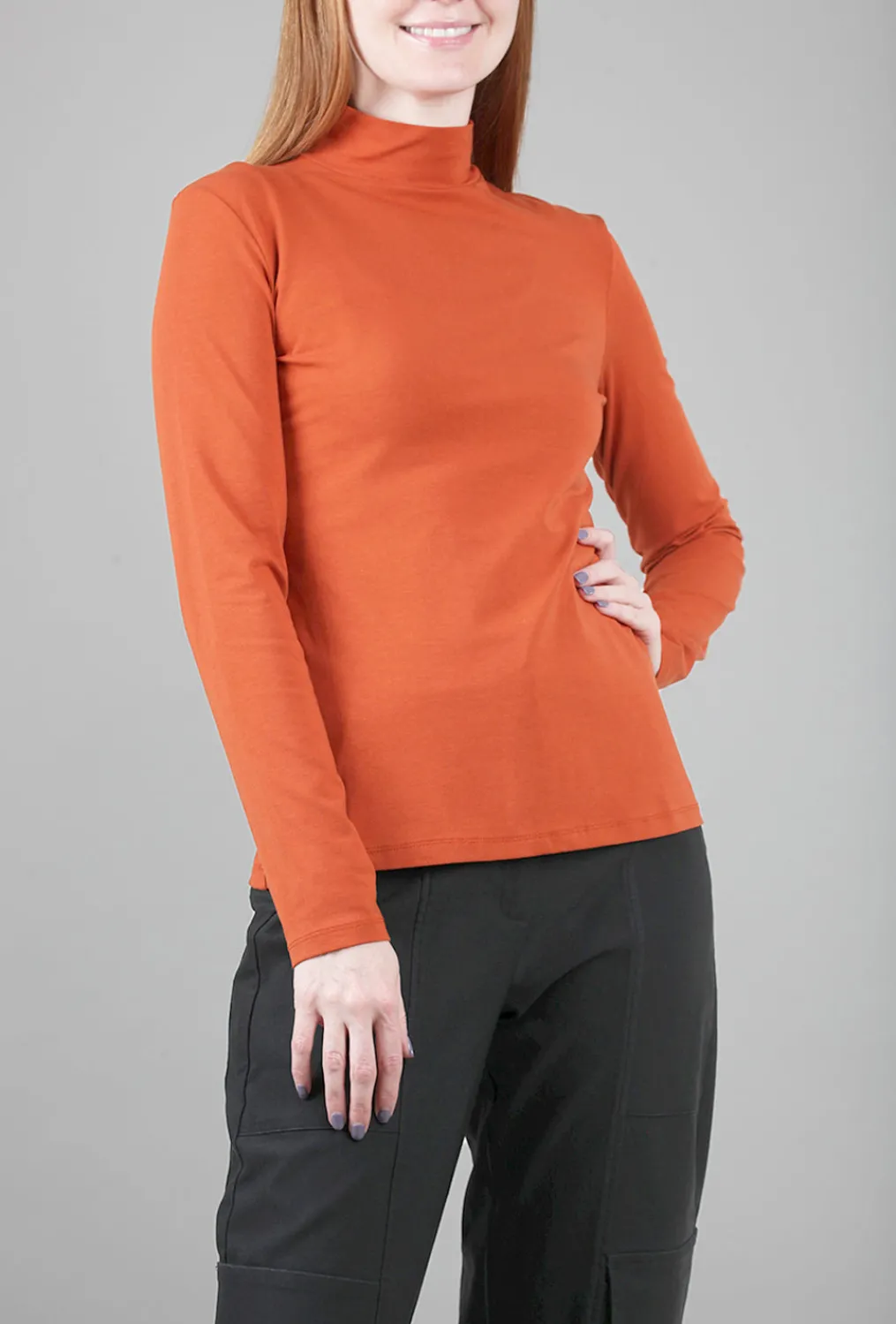 Best Evie Lou Lk Essential Layer Turtleneck, Cinnamon