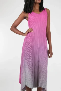 Clearance Evie Lou Long Estrella Dress, Fuchsia Ombre