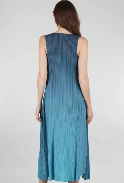Sale Evie Lou Long Estrella Dress, Indigo To Aqua
