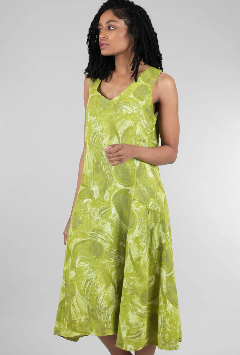Online Evie Lou Longer Wave Dress, Lemongrass
