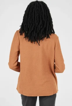 Fashion Evie Lou Loopy Terry Drawstring Pullover, Spice
