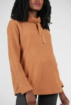 Fashion Evie Lou Loopy Terry Drawstring Pullover, Spice