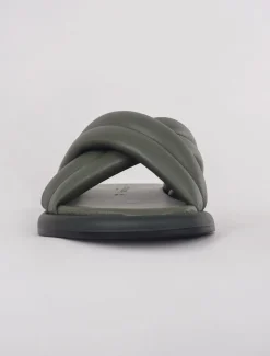 Fashion Evie Lou Lotta Cross Mule Sandal, Algae
