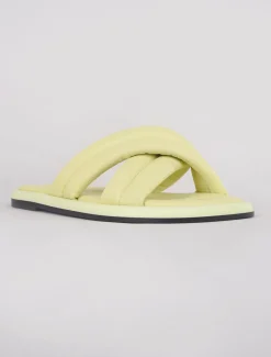 Best Evie Lou Lotta Cross Mule Sandal, Butter