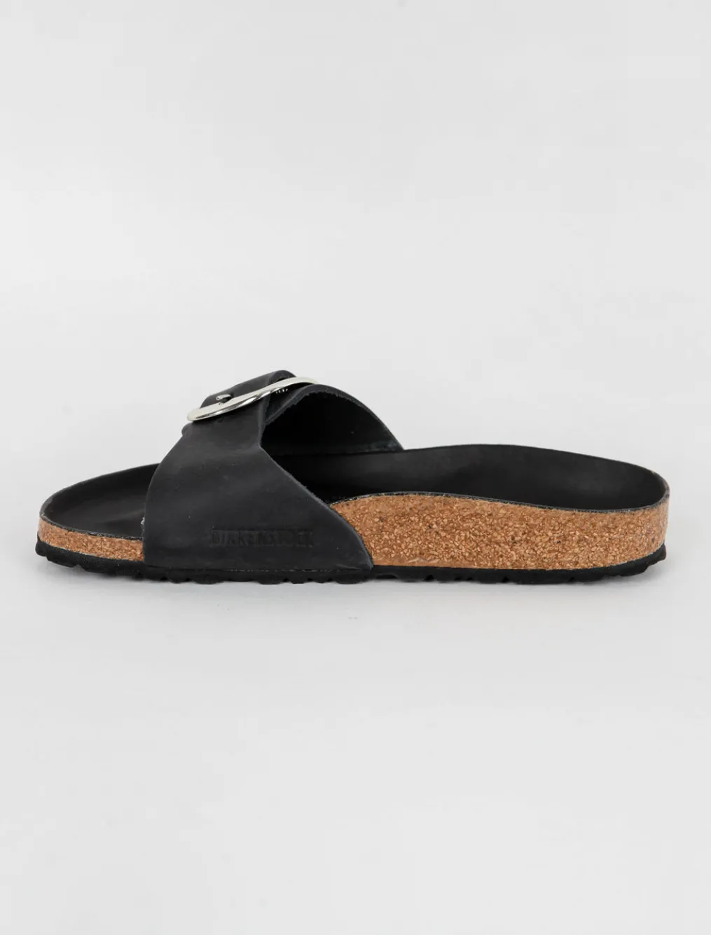 Hot Evie Lou Madrid Big Buckle, Black Leather