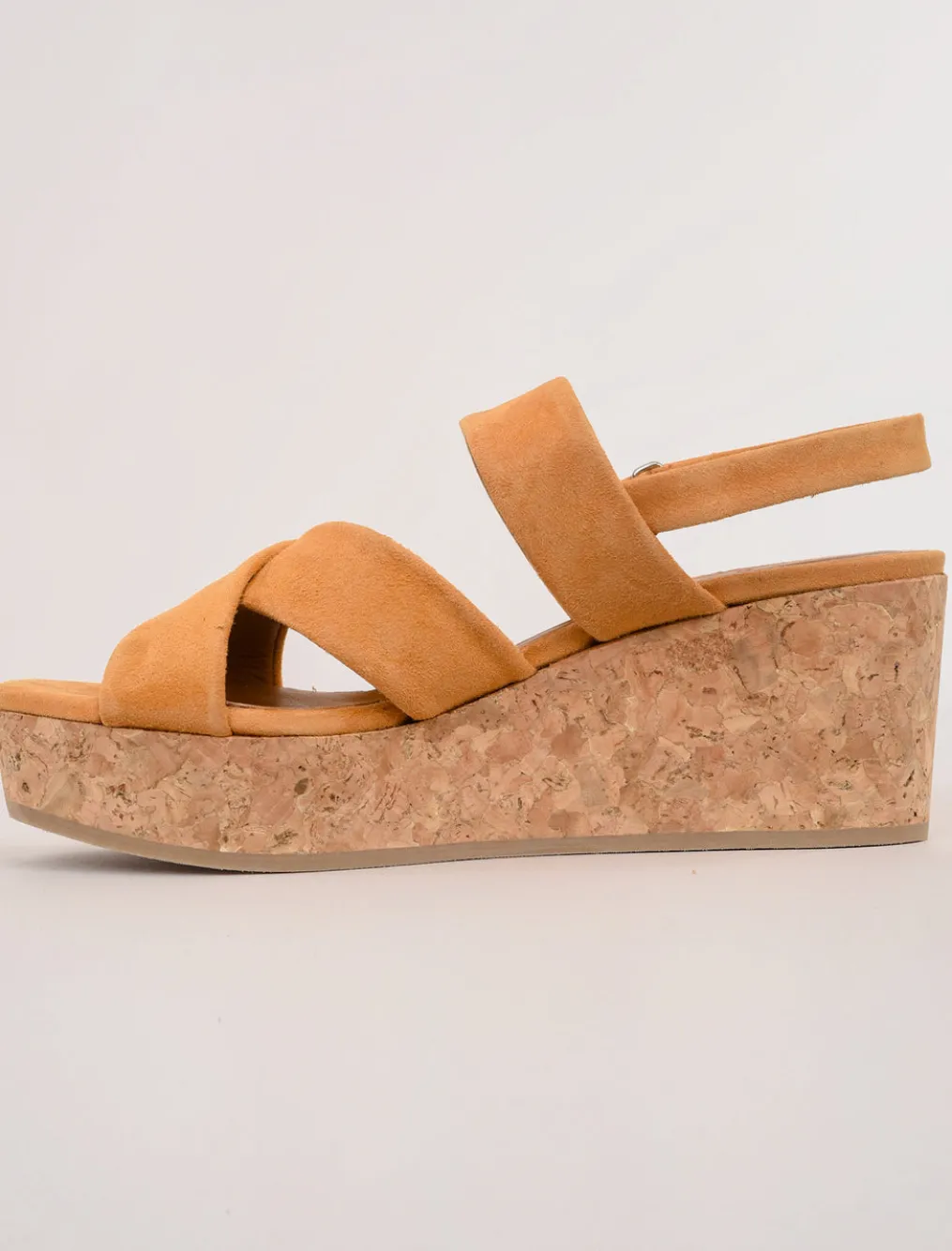 Cheap Evie Lou Maline Cork Wedge, Saffron