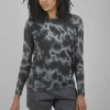 Outlet Evie Lou Marble-Print Boxy Crew, Grays