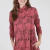 Best Sale Evie Lou Mazie Sweatshirt, Marsala Etching