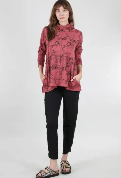 Best Sale Evie Lou Mazie Sweatshirt, Marsala Etching