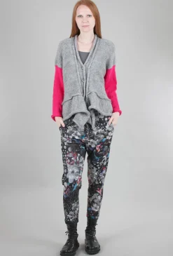 Hot Evie Lou Mc Wool Cardie, Heather Gray/Pink