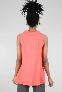 New Evie Lou Mesh Cowl Tank, Popsicle Orange