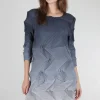 Best Sale Evie Lou Micropleat Annie Dress, Charcoal Fade