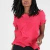 Shop Evie Lou Micropleat Annie Top, Berry