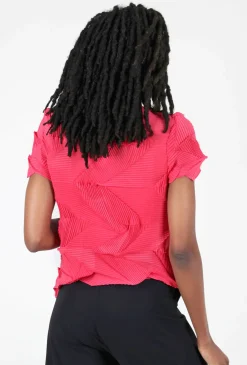 Shop Evie Lou Micropleat Annie Top, Berry