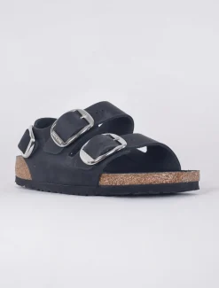 Shop Evie Lou Milano Big Buckle, Black Oil