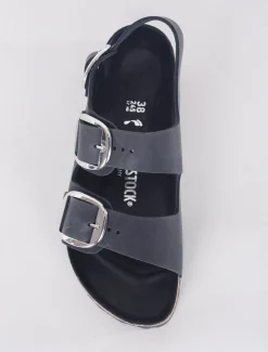Shop Evie Lou Milano Big Buckle, Black Oil