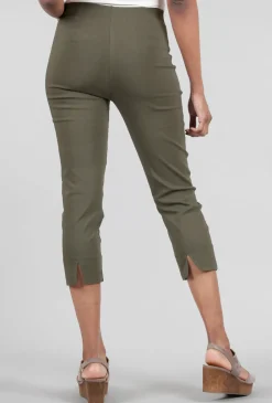 Hot Evie Lou Mindy Cropped Pant, Dark Olive