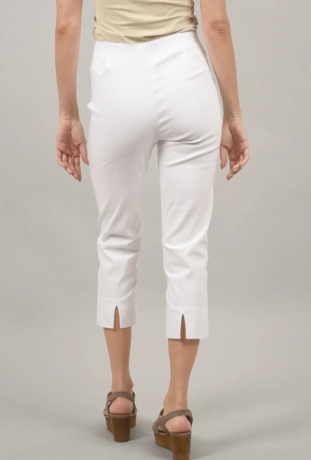 Best Sale Evie Lou Mindy Cropped Pant, White