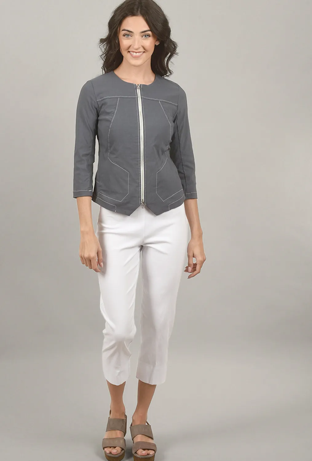 Best Sale Evie Lou Mindy Cropped Pant, White