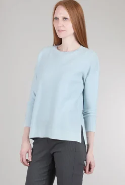 Shop Evie Lou Mini Ottoman Crew Sweater, Azul Blue