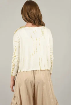 Best Evie Lou Mini Tie-Dye Sweater, White/Sand