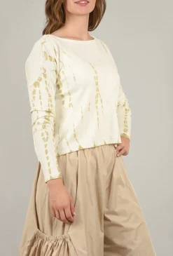 Best Evie Lou Mini Tie-Dye Sweater, White/Sand