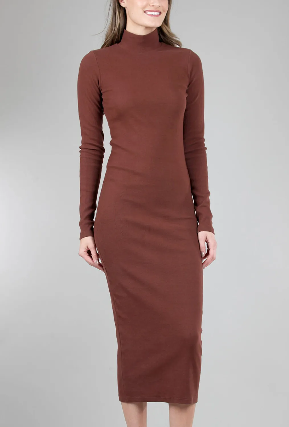 Flash Sale Evie Lou Mockneck Dress, Cinnamon