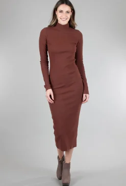 Flash Sale Evie Lou Mockneck Dress, Cinnamon