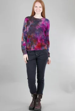 Sale Evie Lou Mottled Star Sweater, Ultraviolet