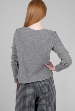 Shop Evie Lou Nubbly Knit Cardie, Cobblestone Gray
