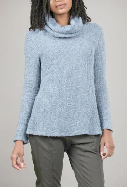 Store Evie Lou Nubbly Knit Cowl Pullover, Tidal
