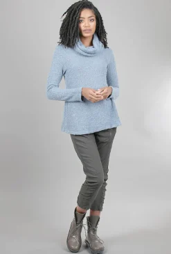 Store Evie Lou Nubbly Knit Cowl Pullover, Tidal