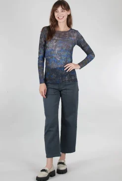 New Evie Lou Nuditee Sheer Top, Oxidized
