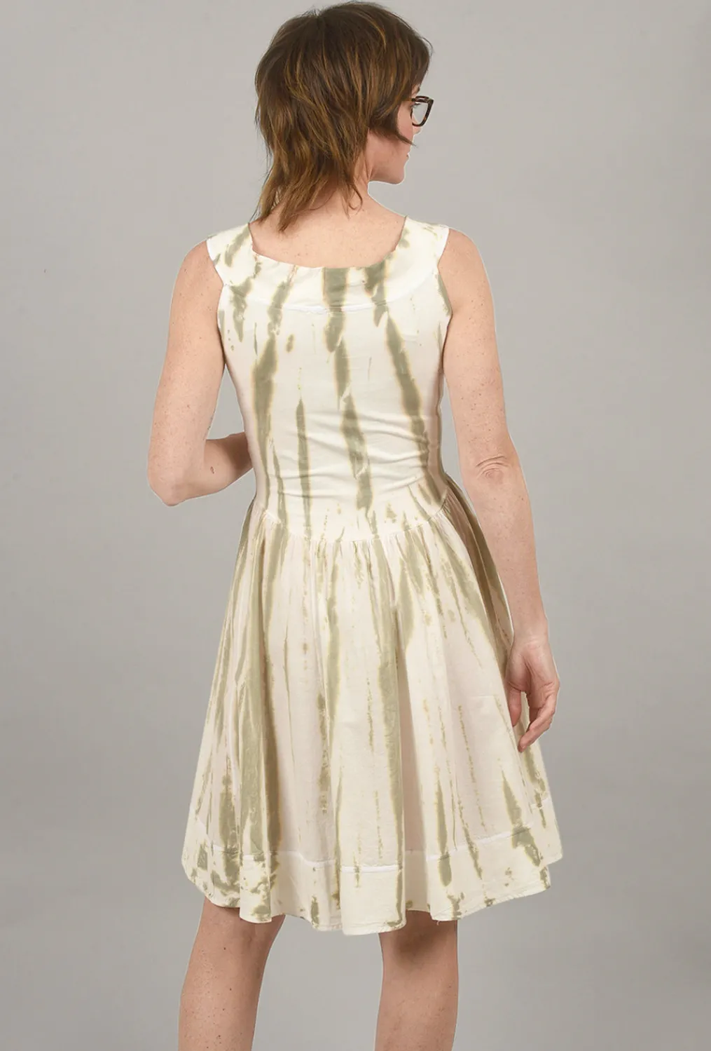 New Evie Lou Off-Shoulder Tie-Dye Dress, Sage