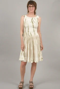 New Evie Lou Off-Shoulder Tie-Dye Dress, Sage