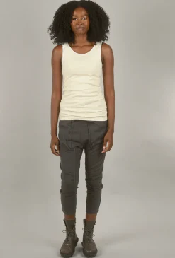 New Evie Lou Organic Long Tank, Oyster