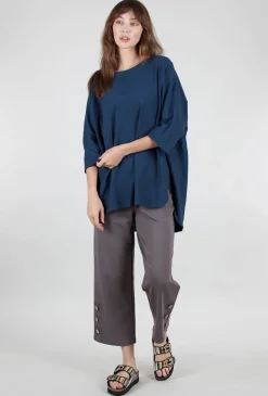 Fashion Evie Lou Oversized Lcj Pullover, Inkjet Blue